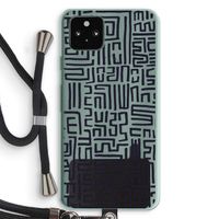 Moroccan Print: Pixel 5a 5G Transparant Hoesje met koord