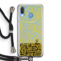 Majorelle Blue Print: Samsung Galaxy A40 Transparant Hoesje met koord