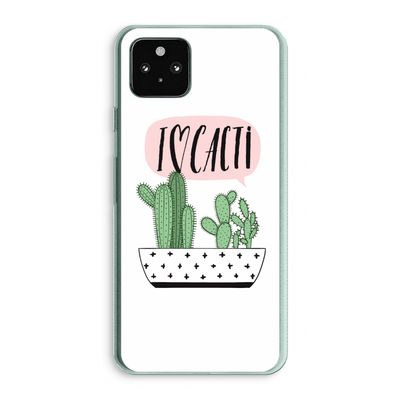 I love cacti: Google Pixel 5a 5G Transparant Hoesje