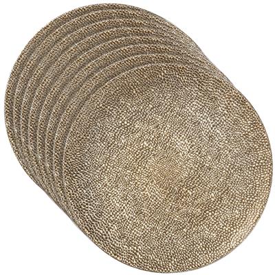 Set van 8x stuks inge christmas kaarsbord - goud - kunststof - 33 cm - onderbord - kaarsen plateau -