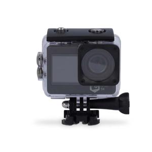 Action Cam | Dubbel scherm | 5K@30fps | 16 MPixel | Waterbestendig tot: 30.00 m | 80 min | Wi-Fi | App beschikbaar voor: Android™ / IOS | Mounts inbegrepen | Zwart