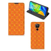 Xiaomi Redmi Note 9 | Hoesje met Magneet | Batik Oranje