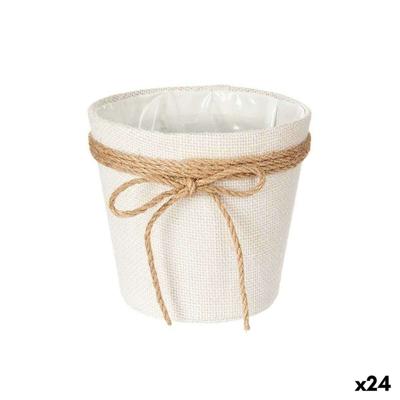 Grondlegger Ibergarden Wit Bruin Stof Lasso 16 x 15 x 16 cm 16 x 15 x 17 cm (24 Stuks)