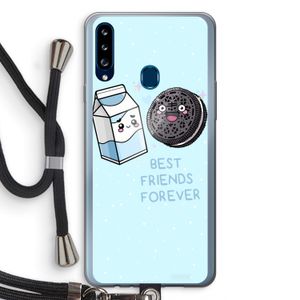 Best Friend Forever: Samsung Galaxy A20s Transparant Hoesje met koord