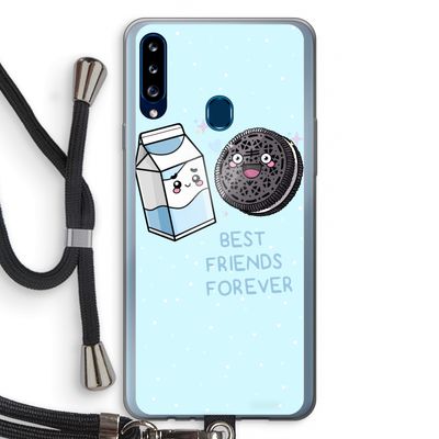 Best Friend Forever: Samsung Galaxy A20s Transparant Hoesje met koord