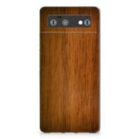 Google Pixel 6 | Bumper Hoesje | Donker Hout