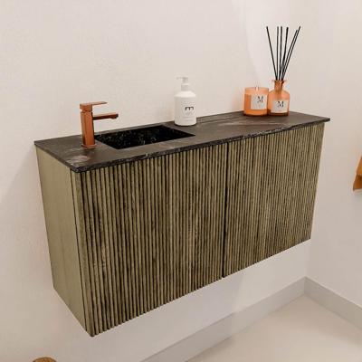 Toiletmeubel Mondiaz Joya Dlux | 80 cm | Meubelkleur Dusk | Faye wastafel Lava Wasbak Links | 1 kraangat