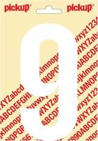 Plakcijfer Nobel Sticker getal 9 wit Pickup - Pickup