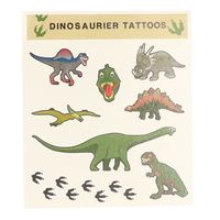 Nep tatoeage stickers dinosaurus 8 stuks   -