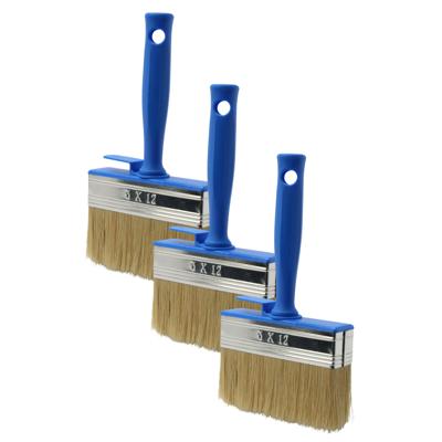 Blokkwast van 12 x 3 cm - 5x - schilderen - verfspullen - dikke kwasten - kunststof