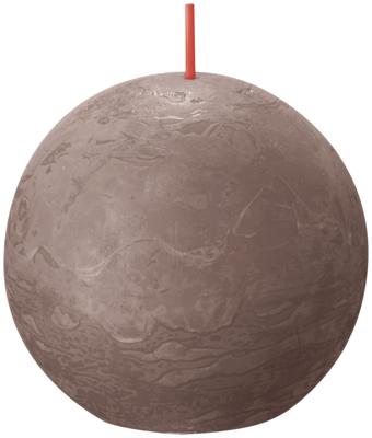 Bolsius rustieke bolkaars 76mm taupe