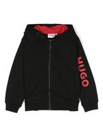 HUGO KIDS veste à logo imprimé - Noir