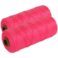 2x Touw/uitzetkoord roze 1,5 mm x 200 m - thumbnail