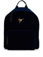 Giuseppe Zanotti sac à dos Bud à plaque logo - Bleu