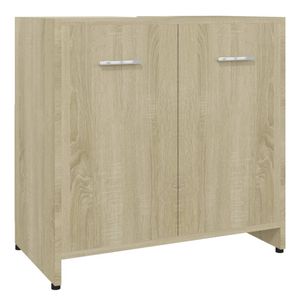 vidaXL Badkamerkast 60x33x61 cm bewerkt hout sonoma eikenkleurig