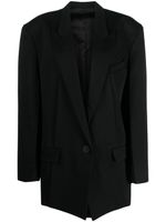 The Attico stretch-wool single-breasted blazer - Noir - thumbnail