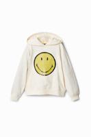 Sweatshirt met Smiley® en omkeerbare pailletten - WHITE - M