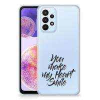 Samsung Galaxy A23 | Siliconen hoesje | met naam Heart Smile