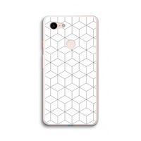 Zwart-witte kubussen: Google Pixel 3 XL Transparant Hoesje