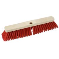 Buemag Straatbezem - rood - elaston haren/hout - 40 cm - buitenvegen