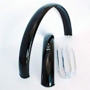 Stel spatborden 24" staal cpl. ATB zwart