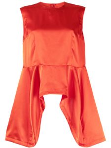 Comme Des Garçons blouse à ourlet plus long au dos - Rouge