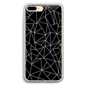 Geometrische lijnen wit: iPhone 7 Plus Transparant Hoesje