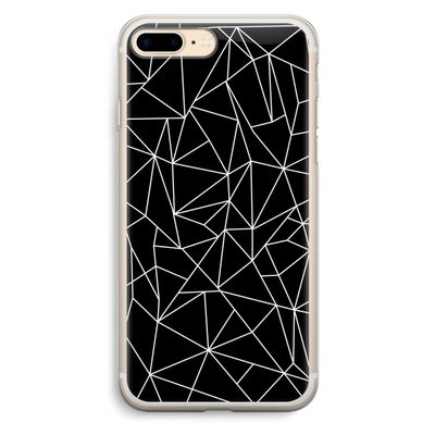 Geometrische lijnen wit: iPhone 7 Plus Transparant Hoesje