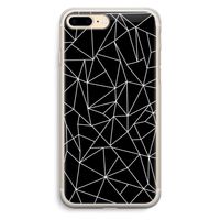 Geometrische lijnen wit: iPhone 7 Plus Transparant Hoesje