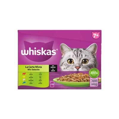 Mix Selectie in saus maaltijdzakjes multipack 12x85g dierensnack - Whiskas