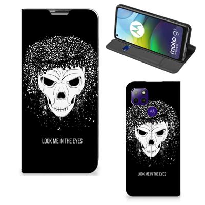 Mobiel BookCase Motorola Moto G9 Power Skull Hair Mobiel BookCase Motorola Moto G9 Power Skull Hair