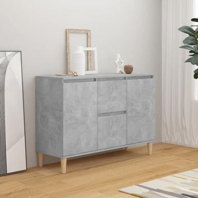 Dressoir 101x35x70 cm bewerkt hout betongrijs