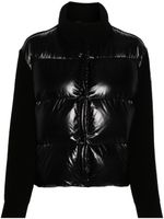 Moncler cardigan en laine à design matelassé - Noir