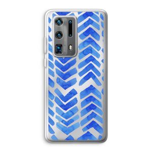 Blauwe pijlen: Huawei P40 Pro Plus Transparant Hoesje