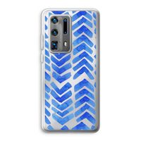 Blauwe pijlen: Huawei P40 Pro Plus Transparant Hoesje