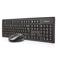 A4Tech 7100N desktop toetsenbord Inclusief muis RF Draadloos QWERTY Engels Zwart