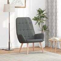 Relaxstoel stof donkergrijs