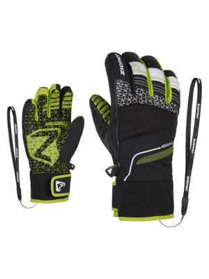 Ziener Lonzalo As Dames Handschoen Black/Lime 7