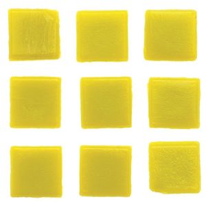 150x stuks vierkante mozaiek steentjes geel 2 x 2 cm