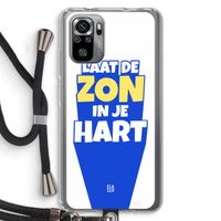 Laat de zon in je hart: Xiaomi Redmi Note 10S Transparant Hoesje met koord