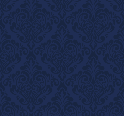 Damast patroon donkerblauw behang