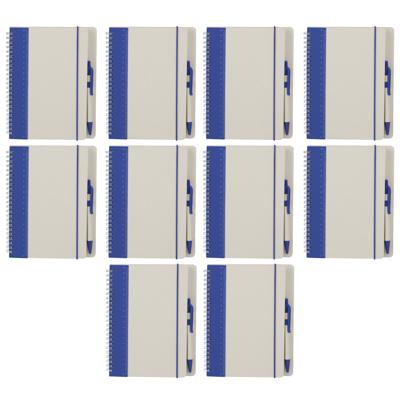 Notitieboekje / opschrijfboekje A5 - 10x - blauw - Harde kaft - 18 x 21 cm - 70 pagina's - met linia