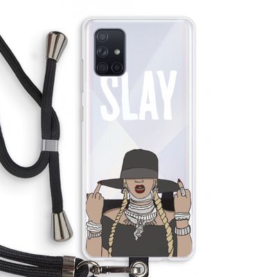 Slay All Day: Samsung Galaxy A71 Transparant Hoesje met koord