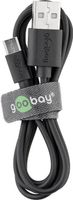 goobay micro-USB 2.0 snellaad- en synchronisatiekabel kabel 1 meter - thumbnail