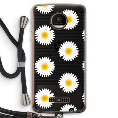 Margrietjes: Motorola Moto Z Force Transparant Hoesje met koord