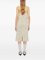 Jil Sander embroidered cotton midi dress - Tons neutres