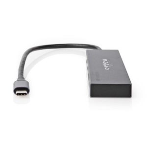 Nedis USB-Hub | 1x USB-C 3.2 Gen 2 Male | 2x USB-A 3.2 Gen 2 Female / 2x USB-C 3.2 Gen 2 Female | 4-Poorts poort(en) | USB 3.2 Gen 2 | USB Gevoed | 10