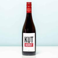 Wijnfles Kut Kerst - Rood (Merlot)