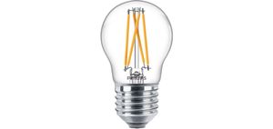 Philips LED E27 kogel 40-6 Watt Philips warmglow filament DIM