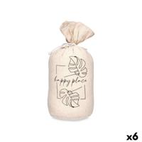 Deurhouder Gift Decor Happy Place Stof 13 x 26 x 13 cm Zak (6 Stuks)